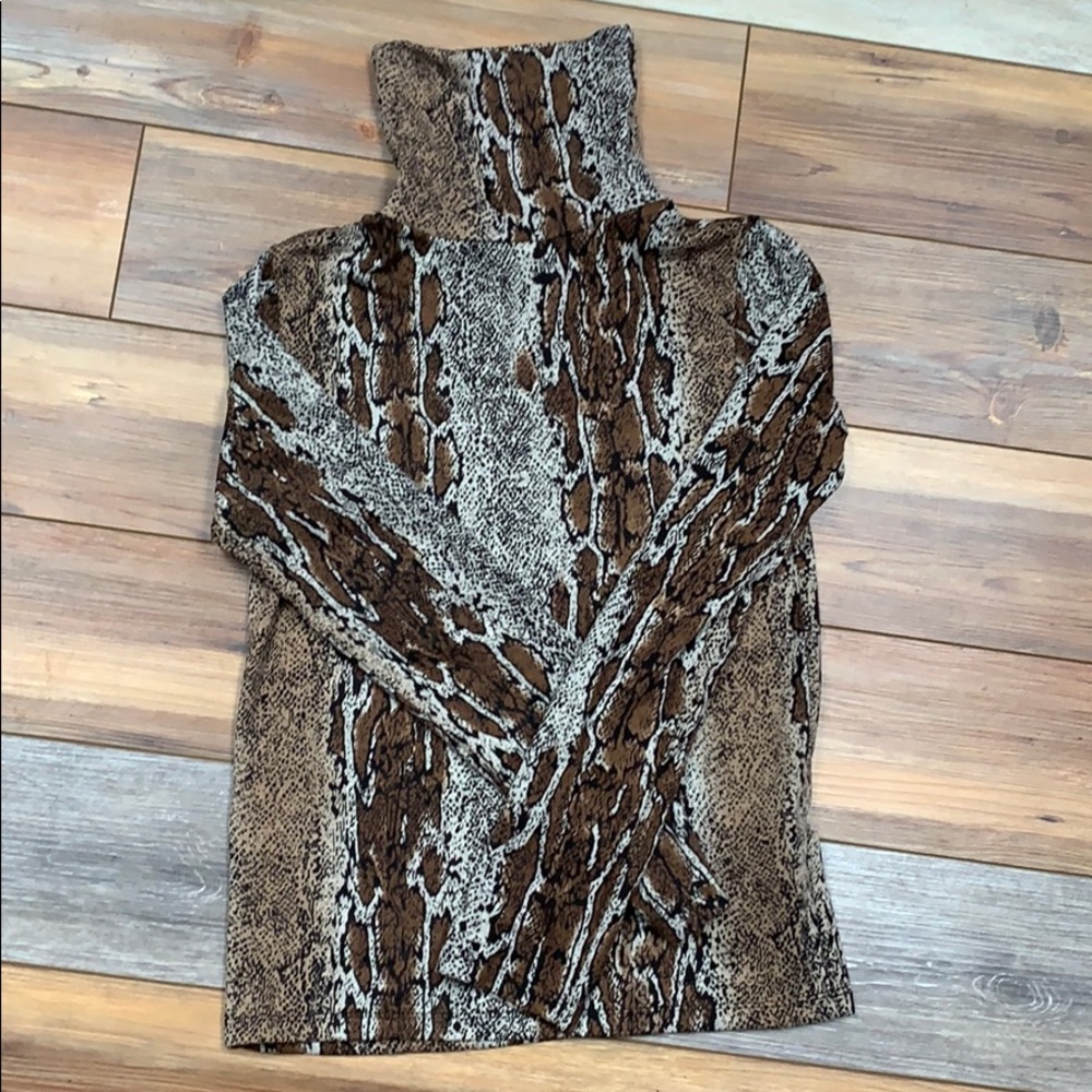 Zara animal print turtle neck